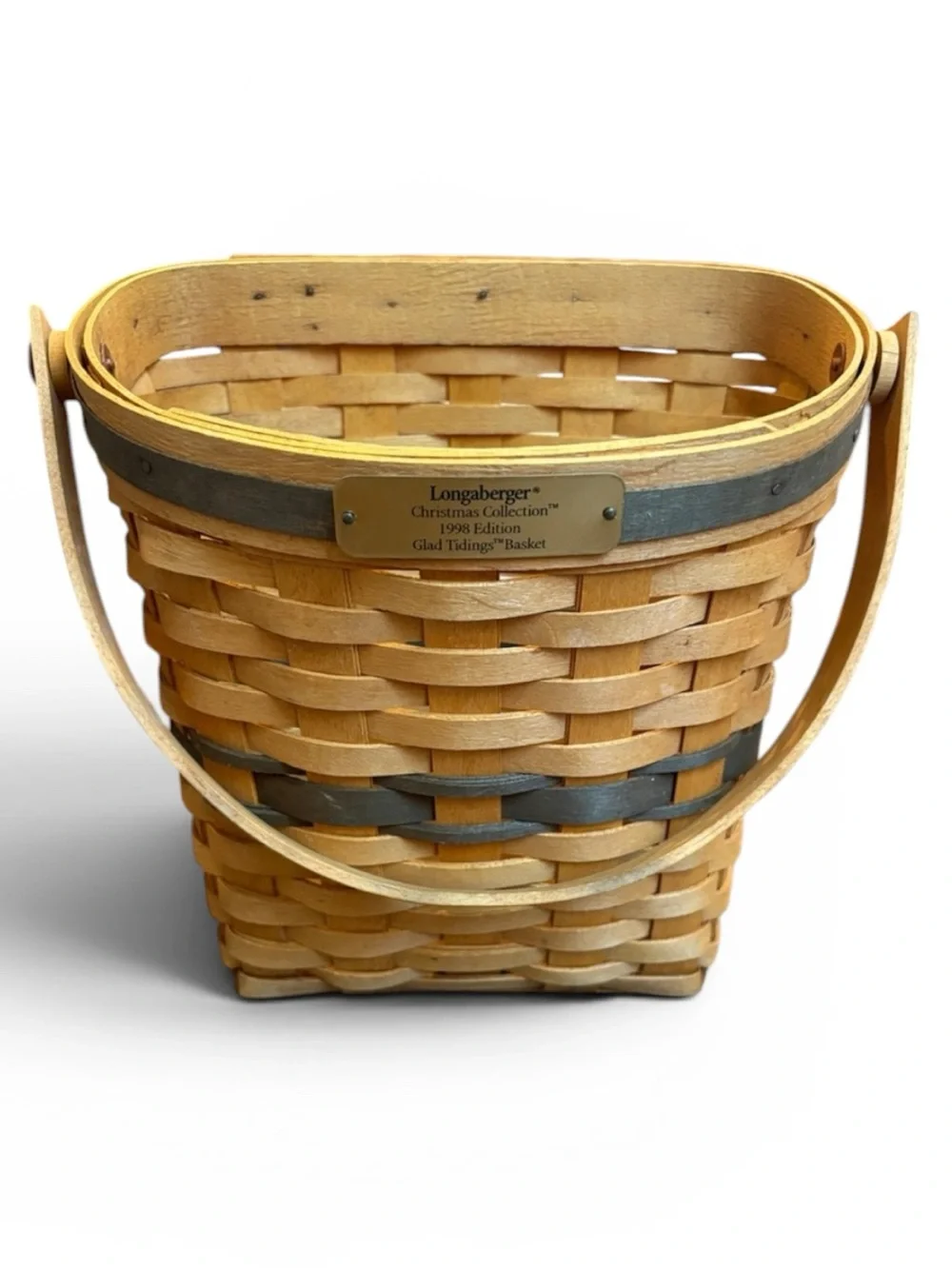 Longaberger Christmas Collection 1998 Edition Glad Tidings Basket Hanging
